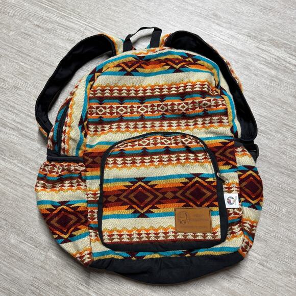 Indian Creations Handmade by Incas Soft Knit Backpack Tribal Southerwestern Bag - Picture 1 of 6